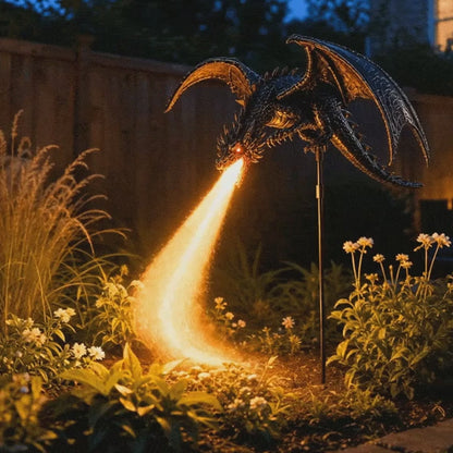 Lumadrache Solar-Gartenskulptur