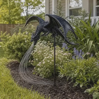 Lumadrache Solar-Gartenskulptur